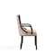 Manhattan Comfort Fifth Avenue Faux Leather and Velvet Dining Armchair in Tan and Walnut - Set of 2 2-DC008AR-TN - alternate 3